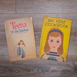 Vtg 1959 Imperial Sugar My First Cookbook & 1964 Teena in the Kitchen Lot